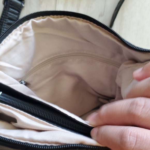 Black Faux Leather Crossbody Bag - Picture 6 of 15